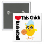 This Chick Loves Basketball Pinback Button