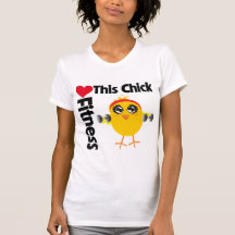 This Chick Loves Fitness Tee Shirt