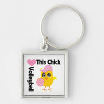 This Chick Loves Volleyball Key Chains