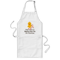 This Chick Wears Pink For Grandma Apron