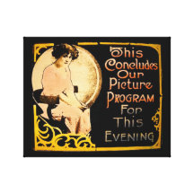 This Concludes Our Picture Program Vintage Gallery Wrapped Canvas