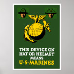 This Device Means US Marines posters