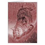 This House Is protected By Attack Cats Card