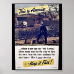 This Is America Keep It Free! Poster