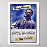 This Is America Keep It Free! Poster