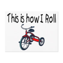 This Is How I Roll (Red Tricycle) Postcards