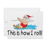This Is How I Roll Water Skiing Santa invitations
