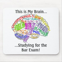 This is my brain...Bar Exam Mouse Pad