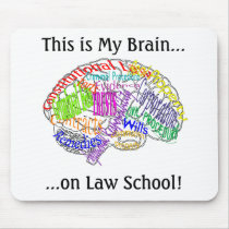 This is my brain...Law School Mousepad