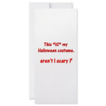 This IS my costume. Aren't I scary? Rack Card Design