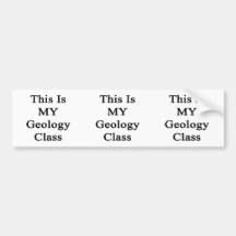 This Is My Geology Class Bumper Sticker