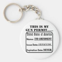 This Is My Gun Permit Keychains