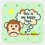 This is my happy face square sticker
