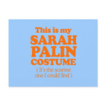 THIS IS MY SARAH PALIN COSTUME POSTCARDS