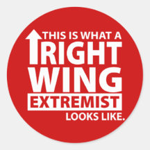 This is what a Right Wing Extremist Looks Like Sticker