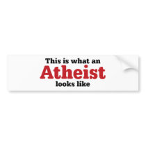 This Is What An Atheist Looks Like Bumper Sticker