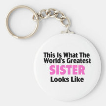This Is What The World's Greatest Sister Looks Lik Keychain