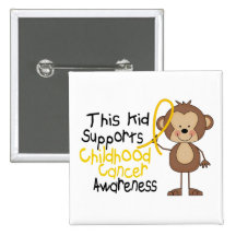 This Kid Supports Childhood Cancer Awareness Pin