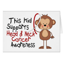 This Kid Supports Head and Neck Cancer Awareness Cards