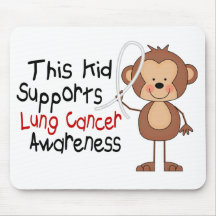 This Kid Supports Lung Cancer Awareness Mousepads