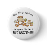 this little monkey big brother buttons