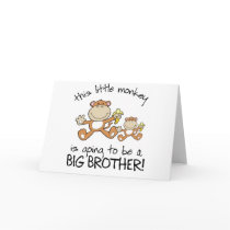 this little monkey big brother greeting cards