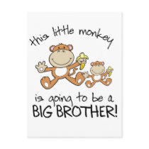 this little monkey big brother postcards