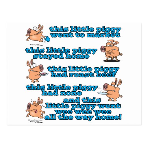 this-little-piggy-nursery-rhyme-cartoon-postcard-zazzle