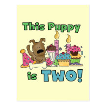 This Puppy is Two Tshirts and Gifts Post Cards