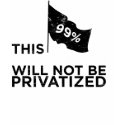 This revolution will not be privatized - 99% t-shirts