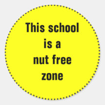 This school is a nut free zone sticker