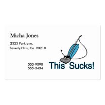 This Sucks Vaccuum Cleaner Business Card Template