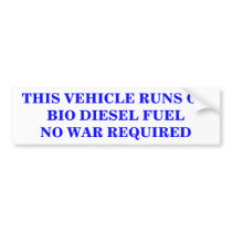 THIS VEHICLE RUNS ON BIO DIESEL FUEL STICKER
