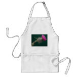 Thistle head pink flower apron