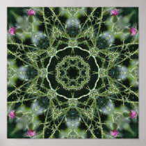 Thistle Photo Mandala Posters