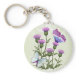 Thistles and Butterflies keychains