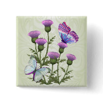 Thistles and Butterflies Pins