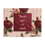 Thnaks postcard with flowers
