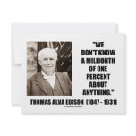 Thomas Edison Don't Know Millionth Of One Percent Invitations