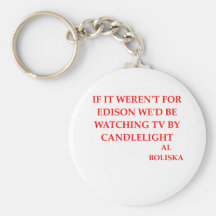 thomas edison joke keychain