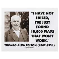 Thomas Edison Not Failed 10,000 Ways Won't Work