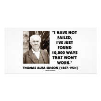 Thomas Edison Not Failed 10,000 Ways Won't Work