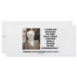 Thomas Edison Owe Success Never Had Clock Workroom rack cards