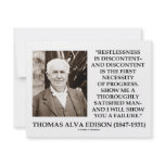 Thomas Edison Restlessness Discontent Progress invitations