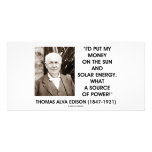 Thomas Edison Sun Solar Energy Source Of Power photo cards