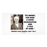 Thomas Edison To Invent Imagination Pile Of Junk photo cards