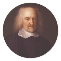 Thomas Hobbes of Malmesbury by John Michael Wright Round Sticker