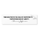 Thomas Jefferson Bumper Sticker bumper stickers