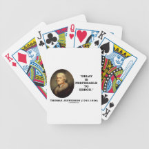 Thomas Jefferson Delay Is Preferable To Error Poker Deck