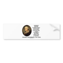 Thomas Jefferson Experience Man Devours Own Kind Bumper Stickers